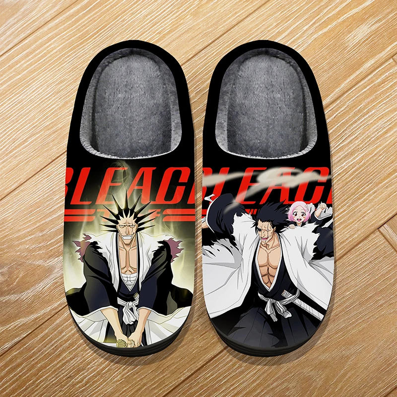 Custom Size Winter Home Warm Cartoon Slippers For Adult Kids Anime BLEACH NARUTO Dragon Ball Cosplay Indoor Cute