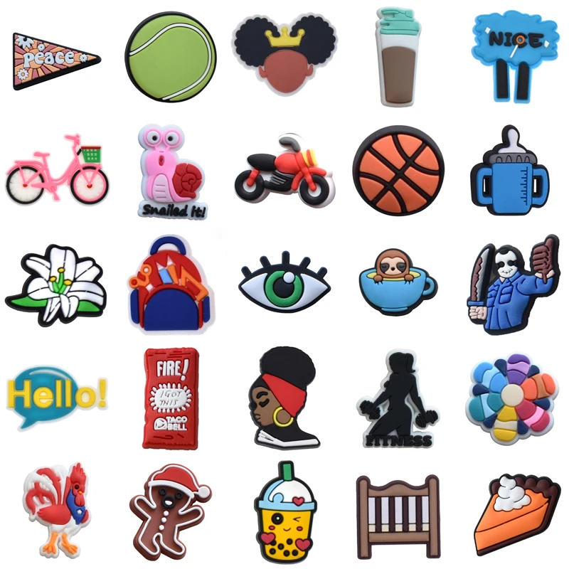 

Men Decorations for Crocs Women Charm Shoe Charms Set Jeans Girl Boy Para Pins Packs Kids Shoes Accessories Wholesale Bulk Gifts