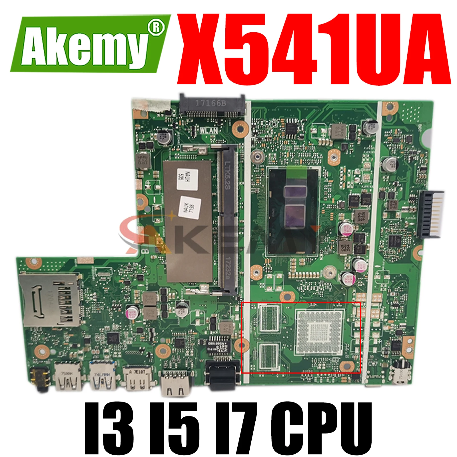 

X541UA X541UAK Laptop Motherboard I3 I5 I7 6th Gen 7th Gen CPU for ASUS X541UJ X541UV X541UVK X541UQ X541U Notebook Mainboard