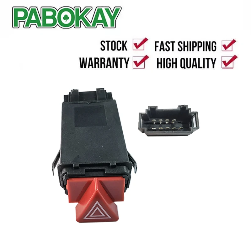 

Car Emergency Hazard Warning Indicator Light Switch Red Button 8D0941509H 8D0 941 509 H for Audi A3 A4 A6 C5 Allroad