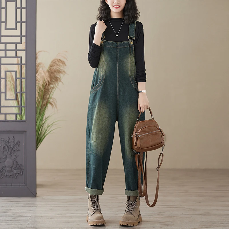 Aricaca высококачественные женские брюки с широкими штанинами джинсовые на