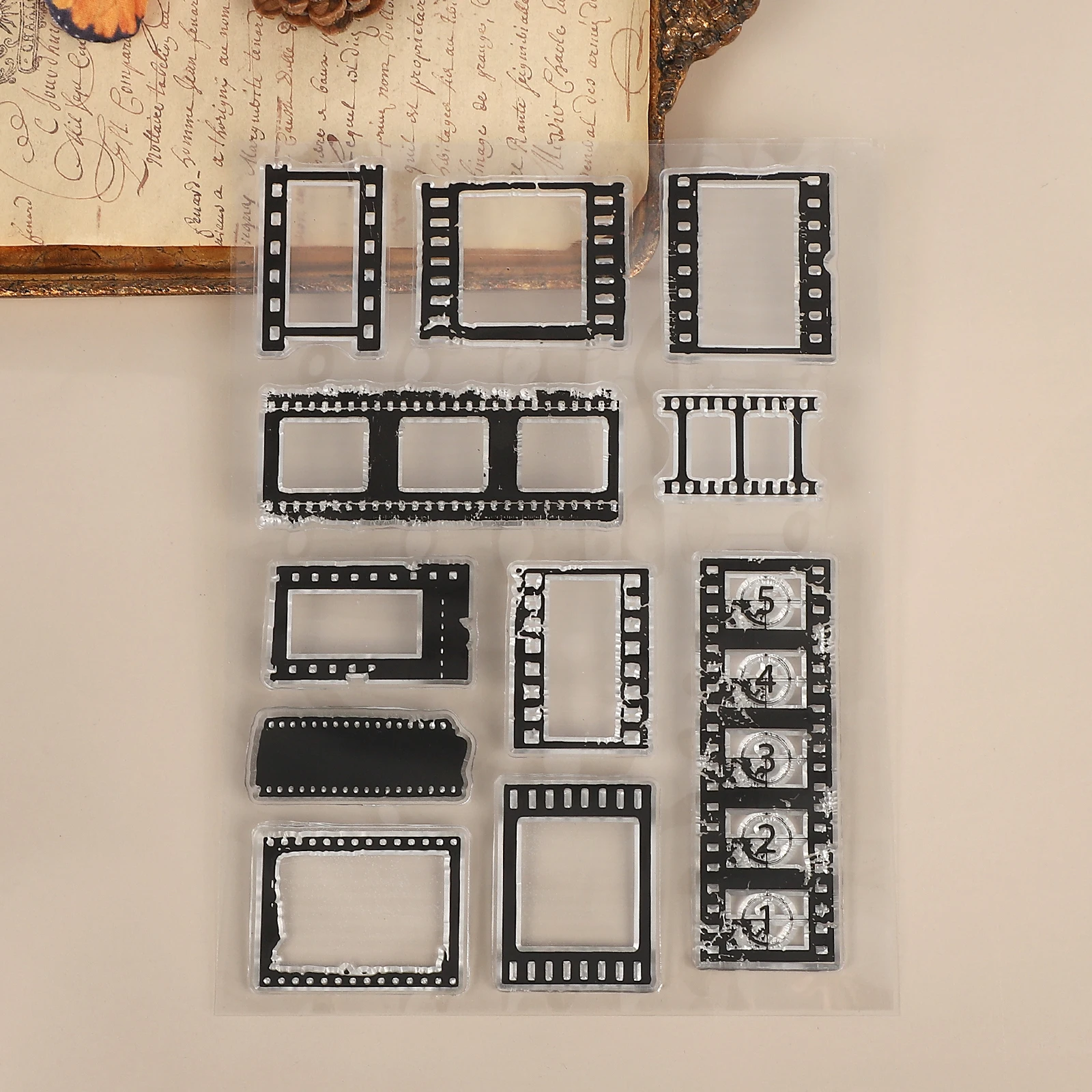 Прозрачный силиконовый штамп с пейзажем  YZ-MP2508-08