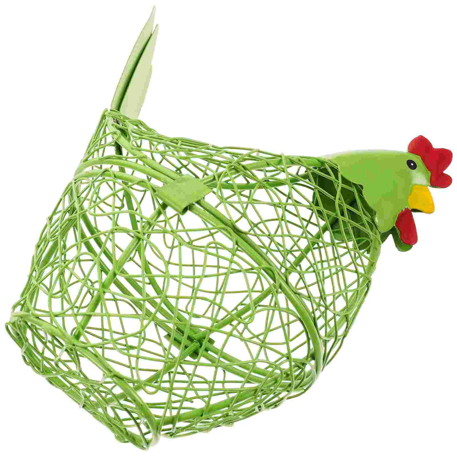 

Hen Egg Basket Chicken Holder Metal Wire Vegetable Bowl Carrying House Decorations Home Vegetables Container Household