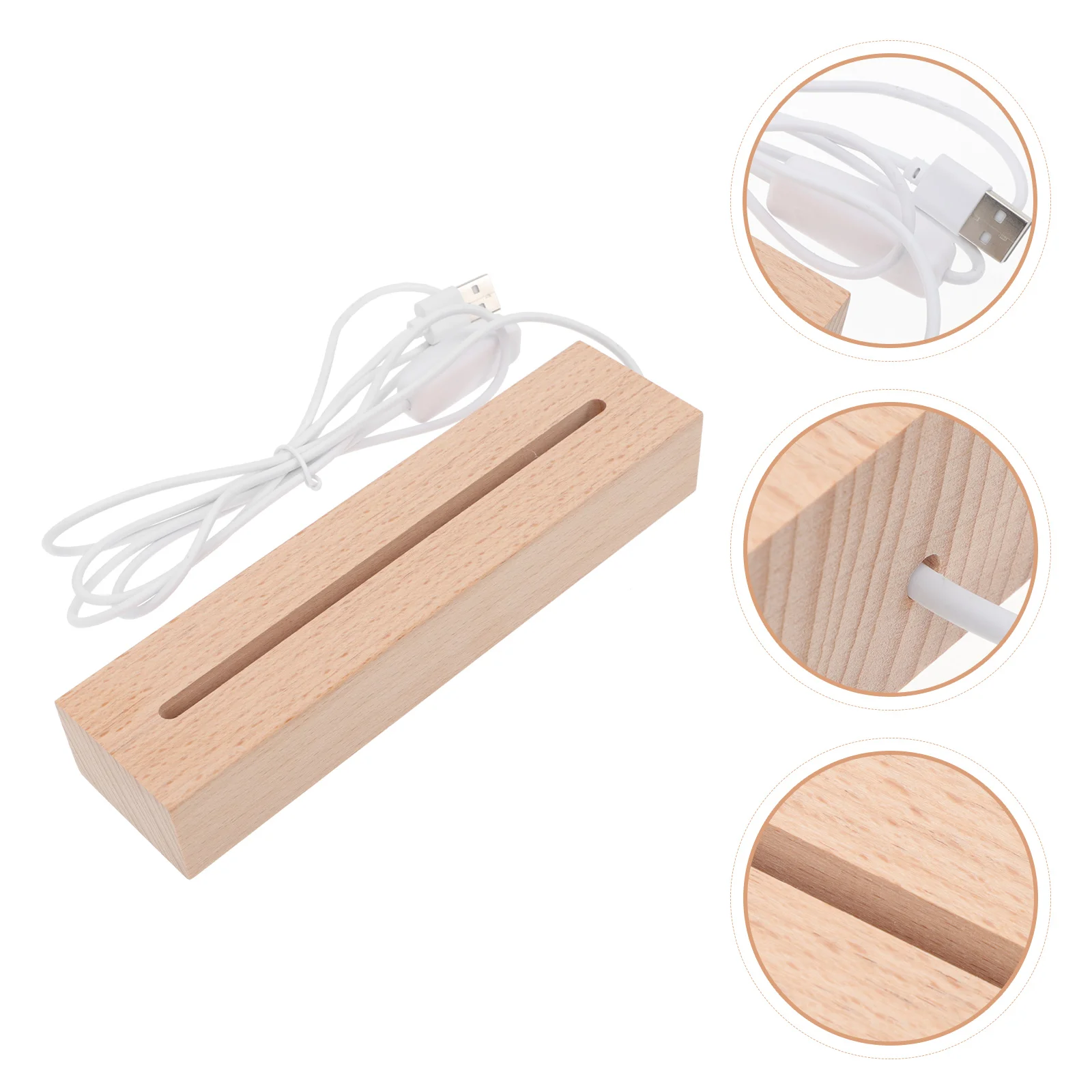 

Wooden Light Display Stand Decorative Lamp Base Lighting Board Stand for Home