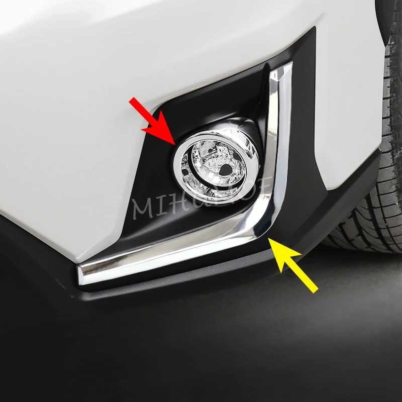 Хромированный передний противотуманный чехол для Subaru Crosstrek XV 2018 2019 2020 аксессуары