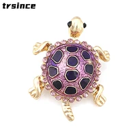 cute tortoise animal brooch for woman kids vivid enameled small little turtle brooches gift