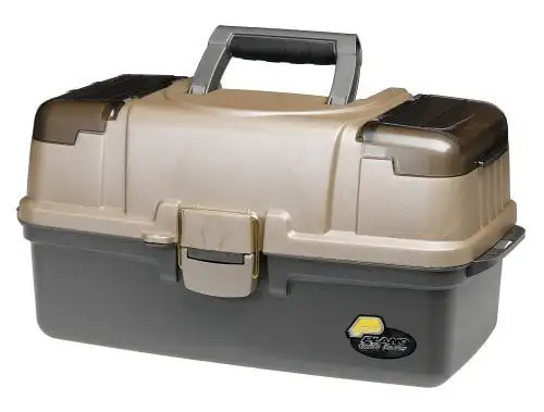 

Large 3-Tray Tackle Box with Top Access, Graphite/ Sandstone