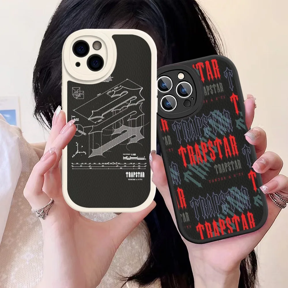 

Fashion T-Trapstar Phone Case Hard Leather For iPhone 14 13 12 Mini 11 14 Pro Max Xs X Xr 7 8 Plus Fundas