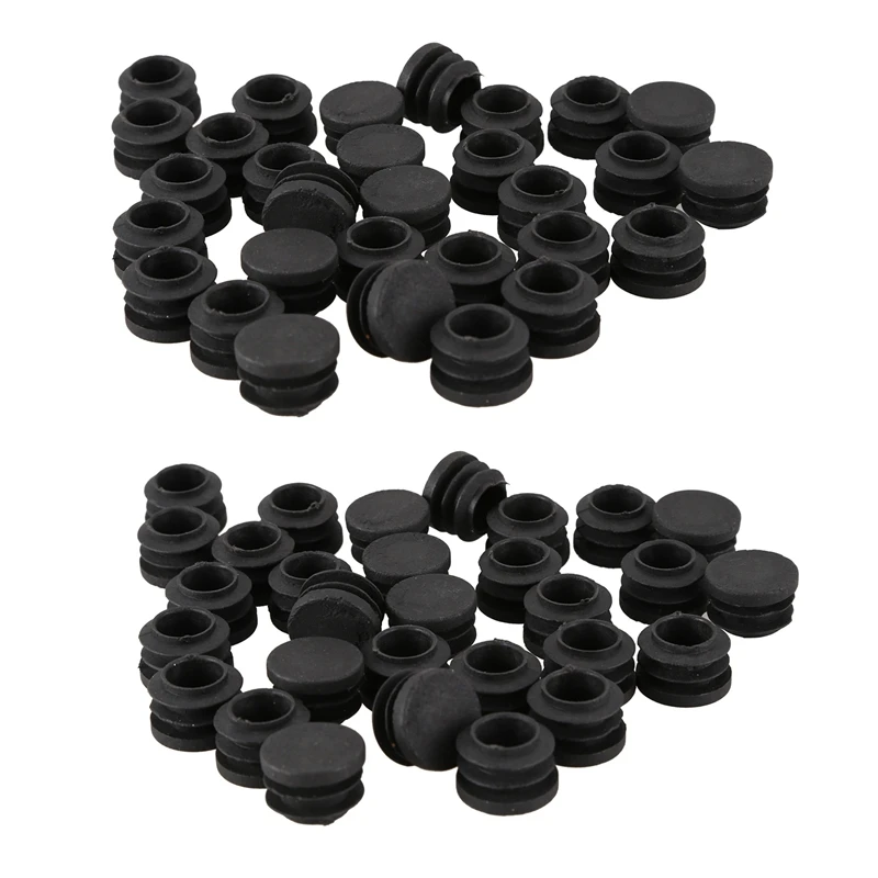 

Round Table Chair Leg Tube Pipe Insert End Cap 19Mm Dia 60Pcs Black