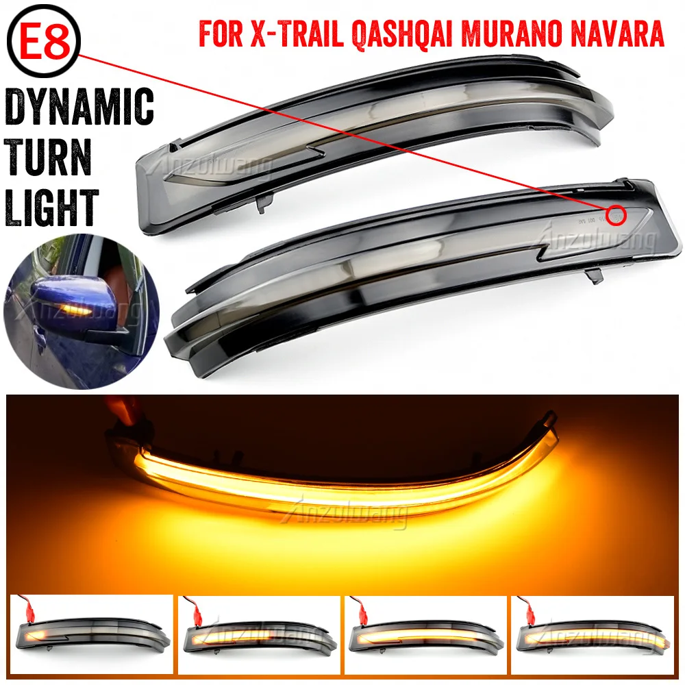 

2pcs Dynamic Blinker For Nissan X-Trail T32 Qashqai J11 Murano Z52 Navara NP300 Pathfinder Terra Light Mirror Indicator Repeater