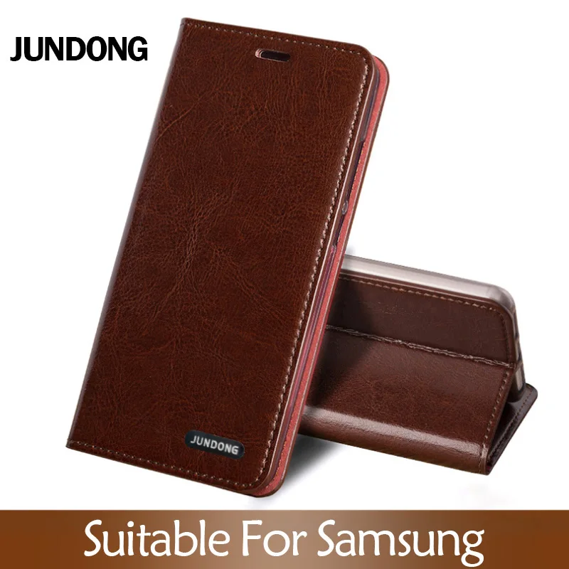

Flip Case For Samsung S6 S7 edge S8 S9 S10 Plus A20 A30 A50 A70 Oil wax Skin Cover For Note 8 9 10 A5 A7 A8 2018 J5 J7 2017 case