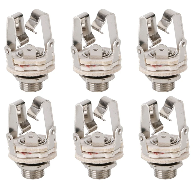 

6X Jack 6,5 двухканальный аудиокабель, разъем с переключателем, стерео 6,5 гнездо для гитары