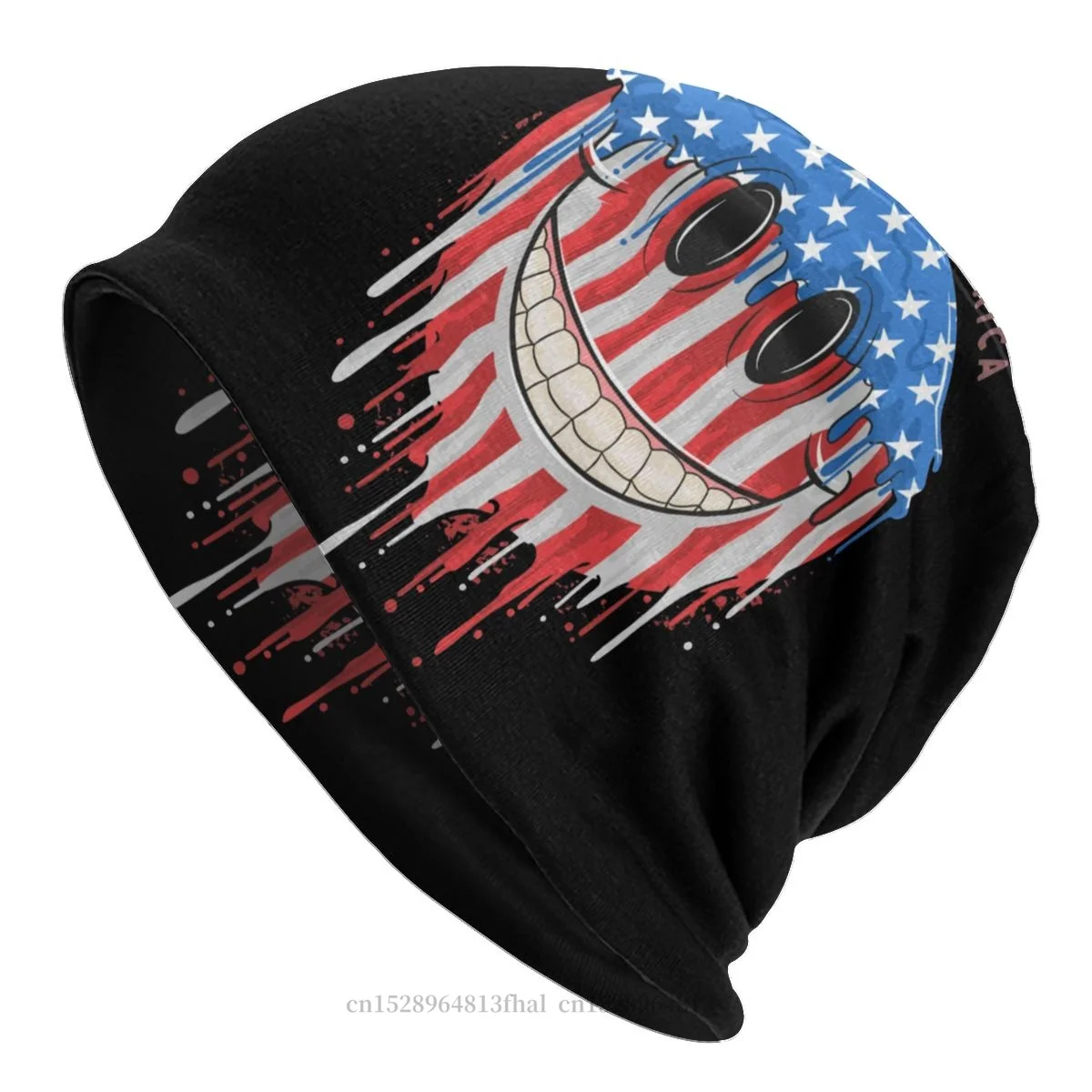 

Шапочки, шапки, шапки, американский флаг США, шапка с улыбкой и эмоциями, зимняя теплая шапочка