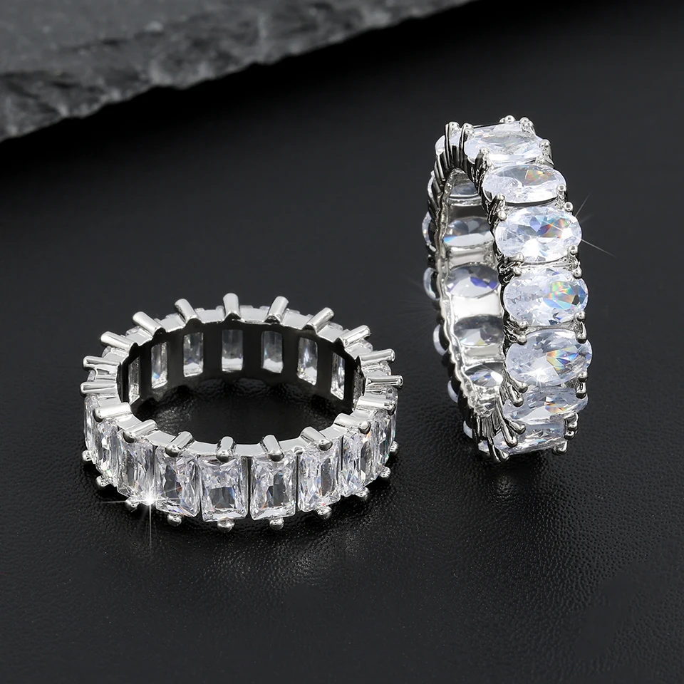 Модные Роскошные обручальные кольца ZAKOL с кубическим цирконием для женщин