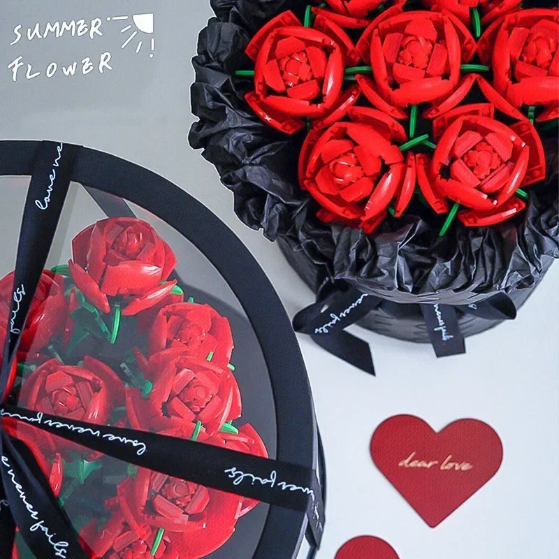 Креативный Набор Строительных Блоков сделай Сам Для Девочек Романтический Букет