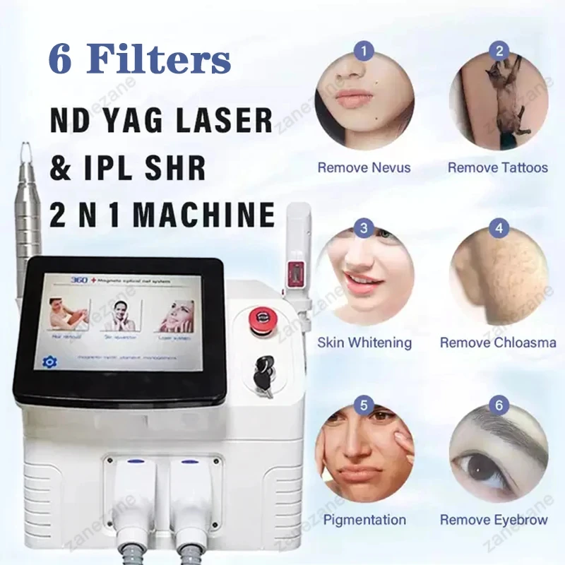 

2023 OPT IPL DPL Elight Hair Removal Machine And Nd Yag Laser Tattoo Removal Beauty Machine For Salon 2 in 1 Equipment
