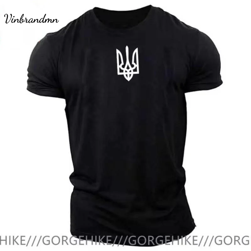 Ukraine T-shirt Men T-shirts Male Ukrainian T Shirt Trident Army Cotton Short Sleeve Tee Zelensky Clothes Tops