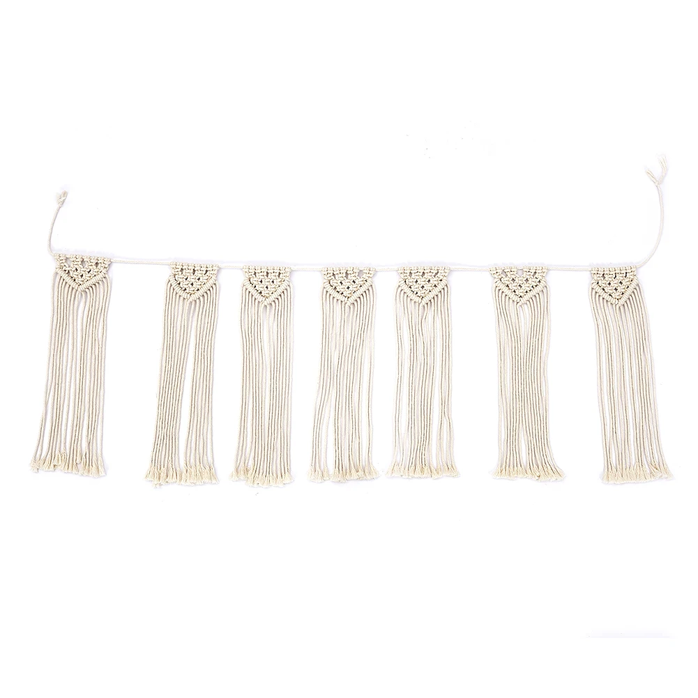 

Художественный тканый настенный баннер ручной работы с бахромой для квартиры, спальни, гобелен с узлом для гостиной, гирлянда для детской к...