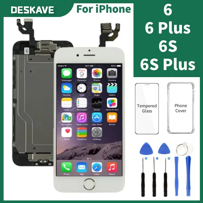 

LCD Screen For iPhone 6 6S Plus 6P 6SP Full Set Display Assembly Touch Digitzer Replacement Home Button Front Camera Earpiece