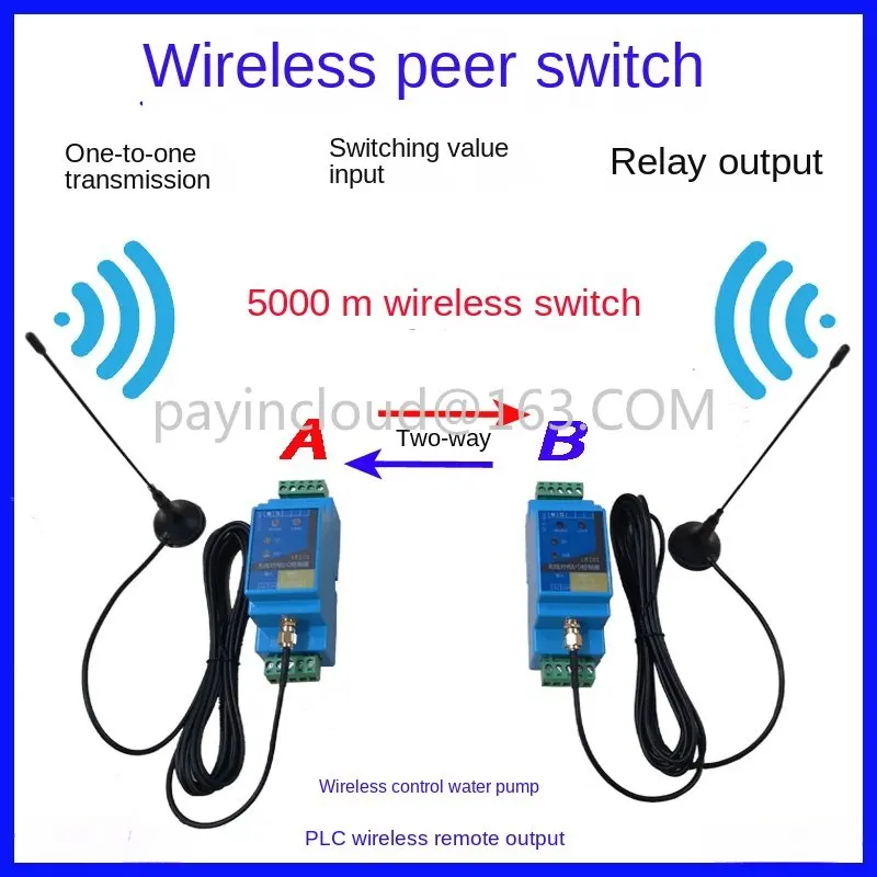 

Switch Quantity Wireless Transmission Module Remote Control Relay Output Water Pump Float Control Switch Remote Control