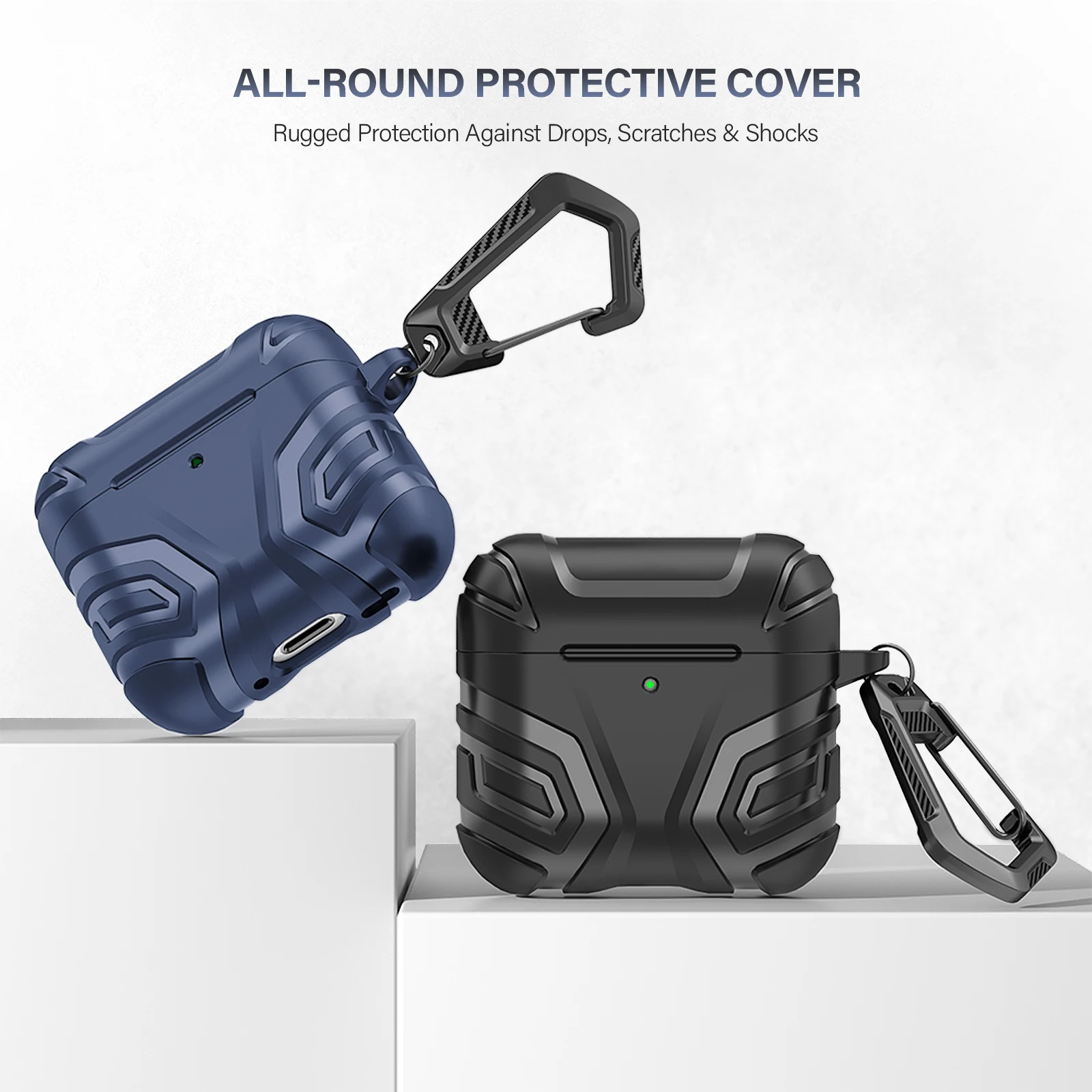 Чехол для AirPods 4 (2024 USB-C) чехол наушников из ТПУ с карабином защитой от потери 4-го