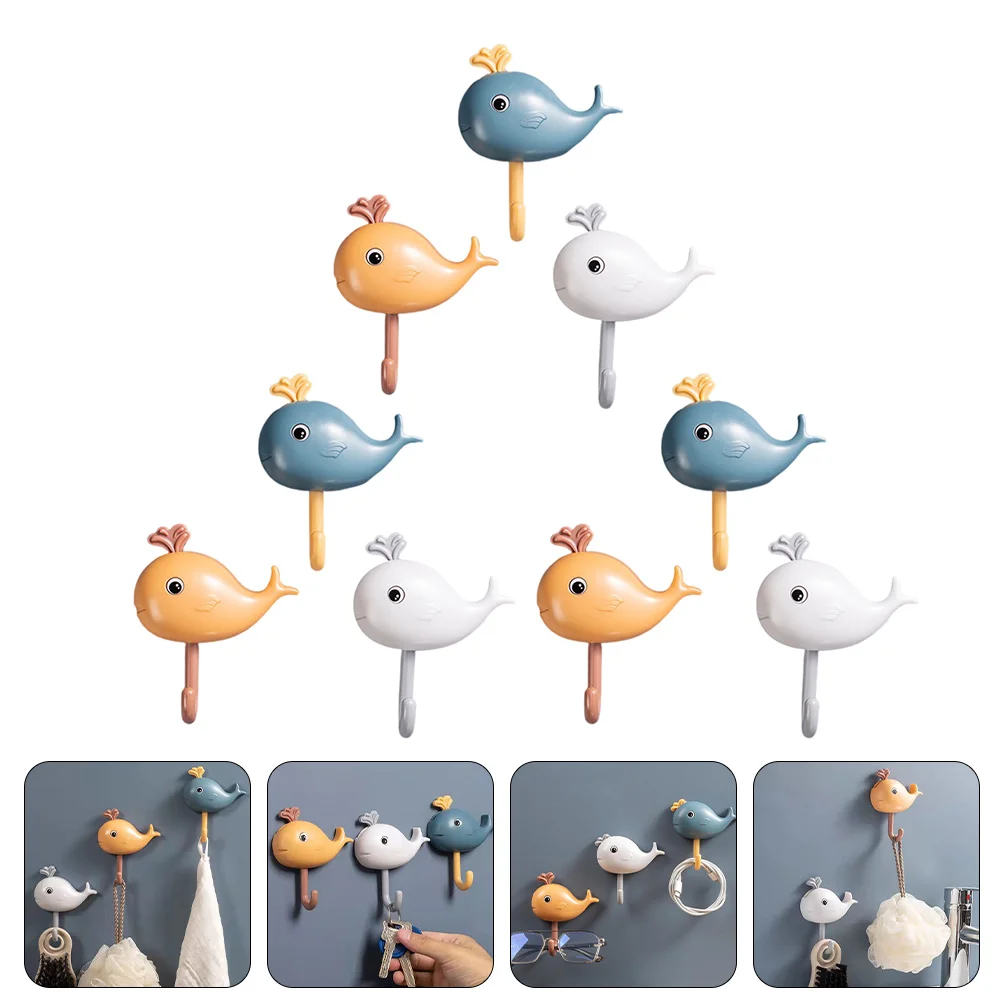 

Pcs Hooks Whale Modelling Hook Cartoon Wall Hanger Self-adhesive Storage Hook for Office Shop Home