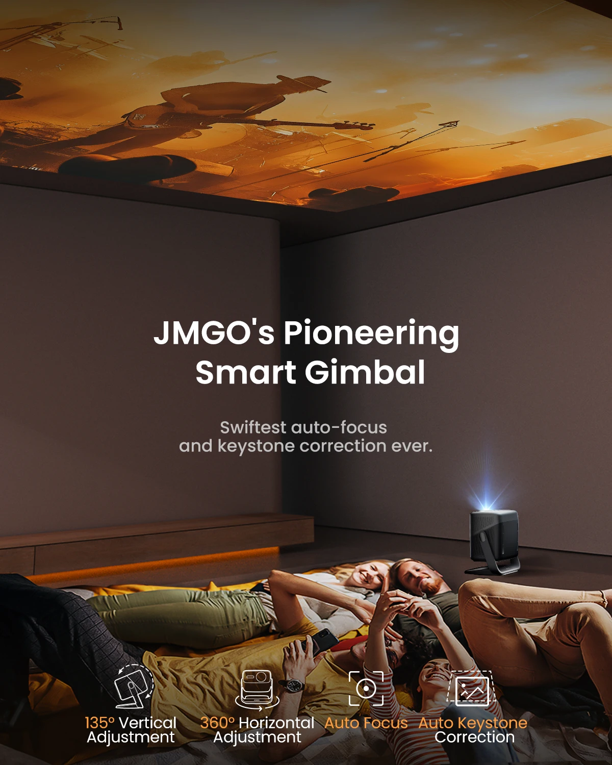 Фото New Arrival Wupro X JMGO Infinity Global Google TV Triple Laser Projector 2450 ISO Lumens Wi-Fi 6 BT5.0 4K UHD DLP 3D Projector №5