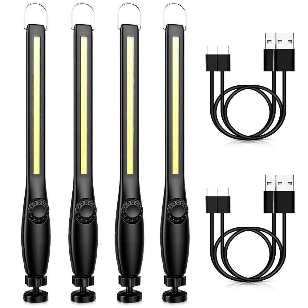 

COB LED Work Light Magnetic USB Rechargeable Flashlight with Hook Portable Lantern Inspection Light Camping Car Repair Lamp