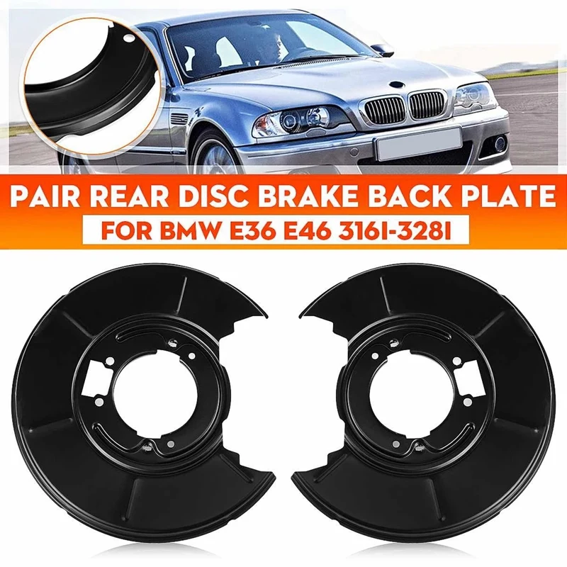 

2Pcs Car Rear Brake Plate Disc Dust Cover Replacement for -BMW E36 E46 316I 328I 34211158992 34211158991 Accessories