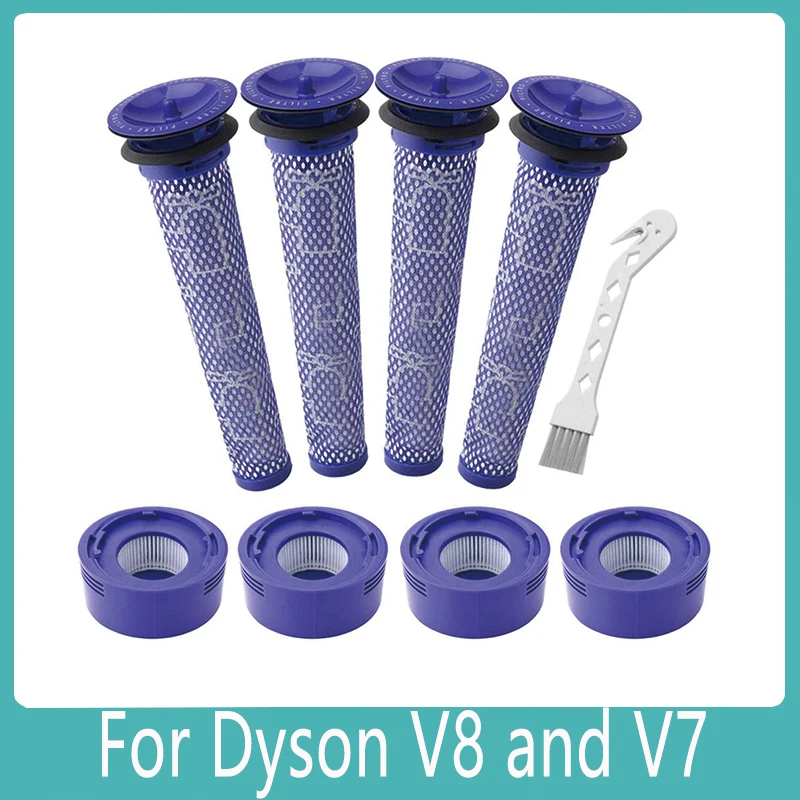 

Pre-Filters HEPA Post-Filters Replacements Compatible For Dyson V8 and V7 Cordless Vacuum Cleaners Spare Parts Accessories