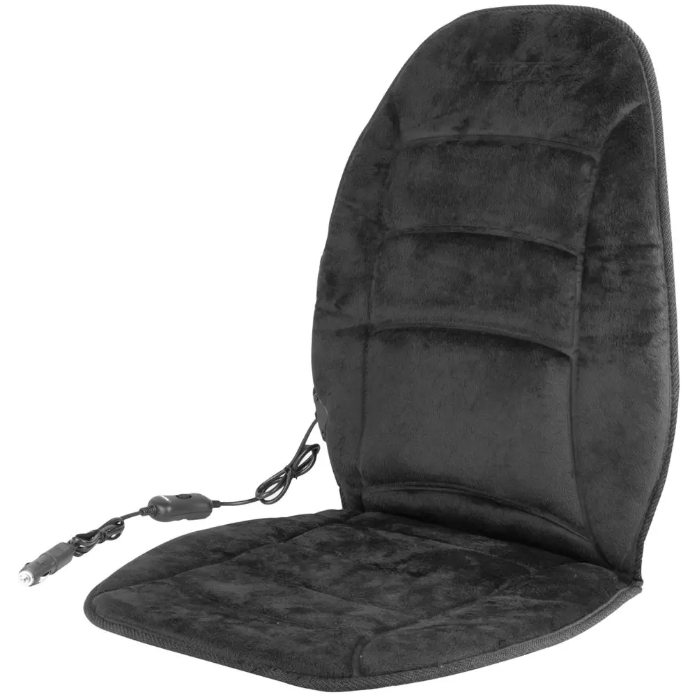 

12-Volt Deluxe Velour Heated Seat Cushion WGN9448 Seat Cushion With Comfort Memory Foam Non-Slip Rubber Vehicles Office Chair Ho