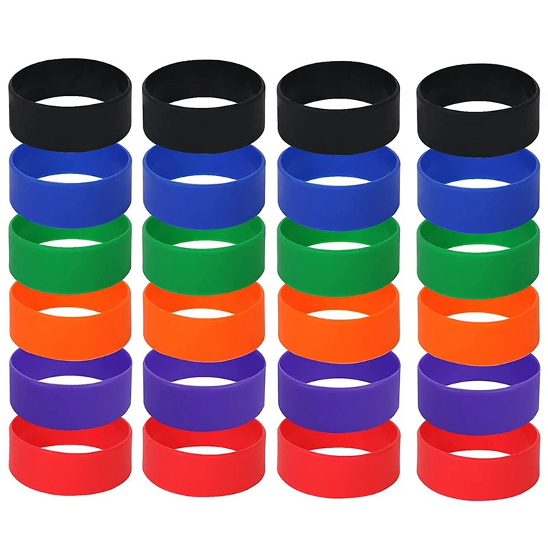 

24 PCS Silicone Bands for Sublimation Skinny Tumbler, Heat Resistant Tight-Fitting Sublimation Paper Holder