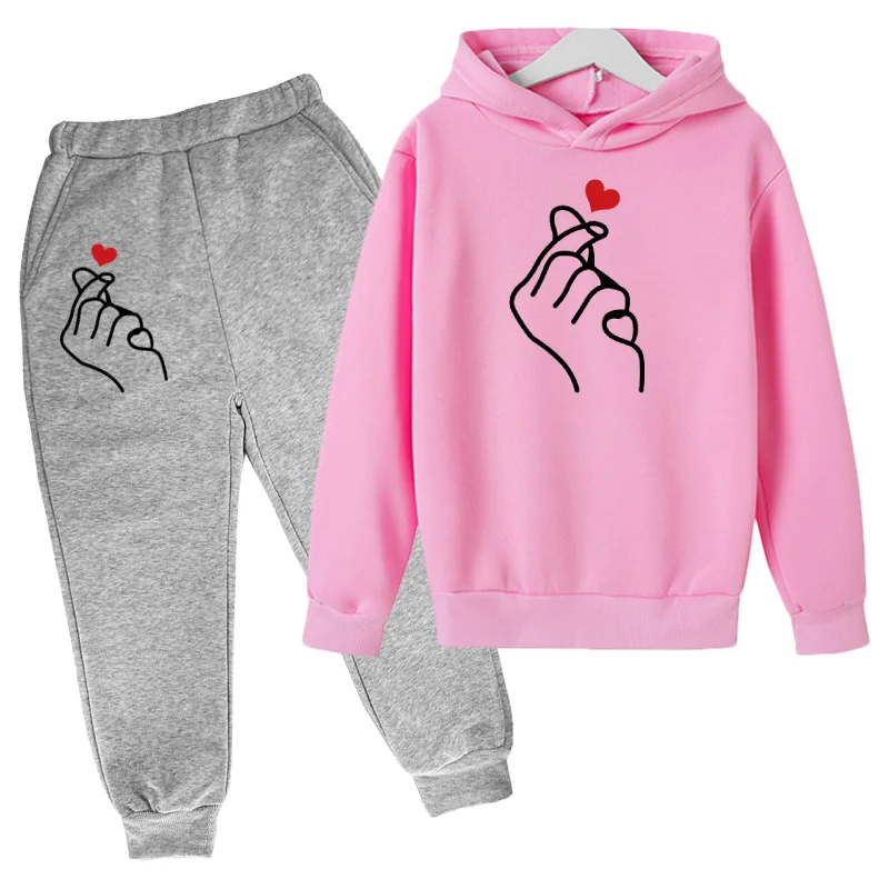 

Love clothes cartoon girl clothes hoodie spring and autumn gift casual wear`2