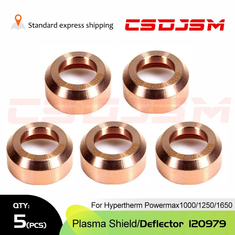 

CSDJSM,5pcs 120979 Shield Cap For Hypertherm Powermax1000/1250/1650 TR60/RT80 Torch (Aftermarket Parts)