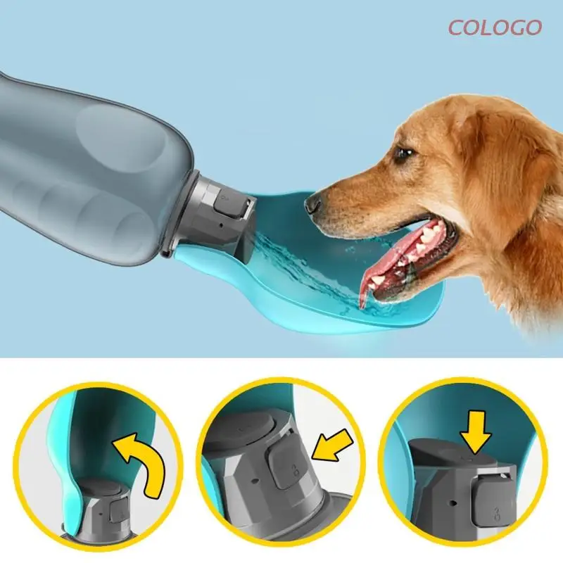 

Dog Water Bottle Leak Proof Portable 27oz Water Capacity Puppy Water Dispenser with Bowl Combo Travel Accessories