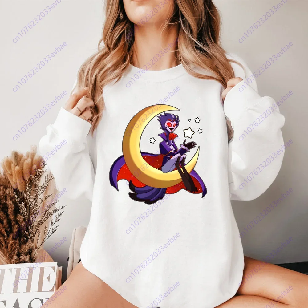 Женские повседневные толстовки с принтом рисунком Helluva Boss женская одежда модные