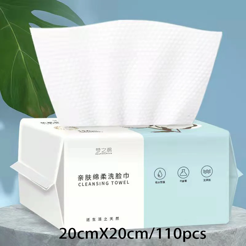 

100 PCS Disposable Face Towel For Kitchen Handkerchief Soft Thick Dry Wipe Reusable Cotton Tissue Makeup Remover Pads Wipes