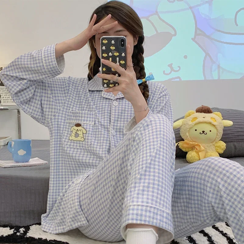 Новые пижамы Sanrio Hello Kitty новые брюки с длинными рукавами комплект из двух