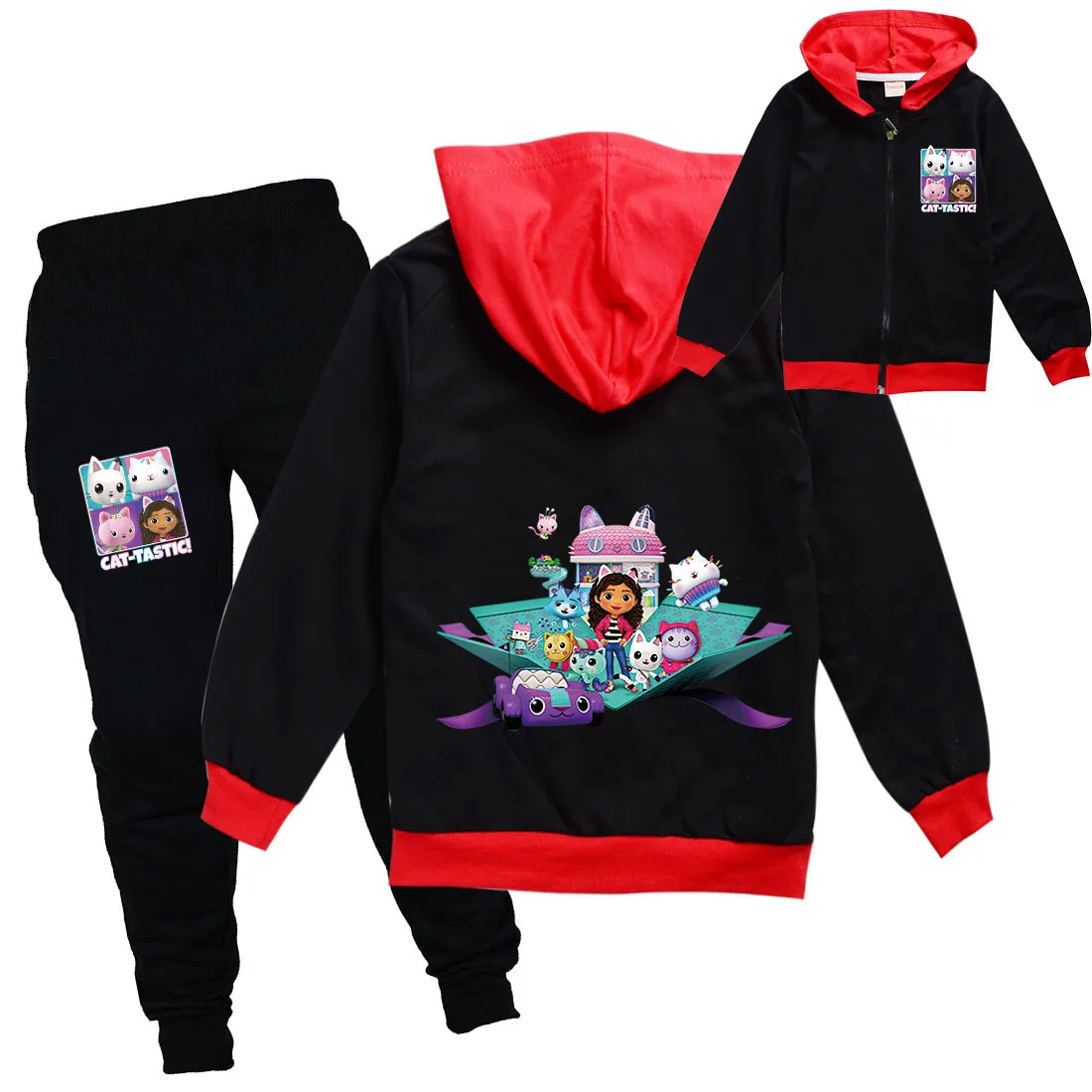 Одежда для кукольного домика Габби детский джемпер чата куртки на молнии с