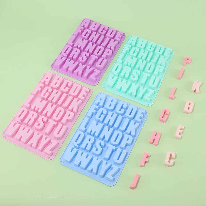 

Silicone Mold 26 Uppercase English Letters Baking Tool DIY Cake Cookie Mousse Toast Fudge Candy Jelly Bread Pastry Mold