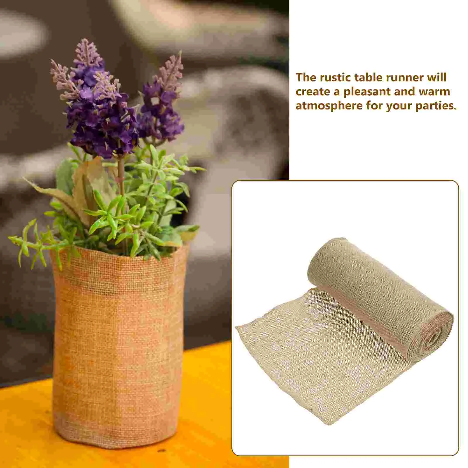 Скатерть из мешковины Гессен для кофе Хлопково-льняные свадебные бегуны в