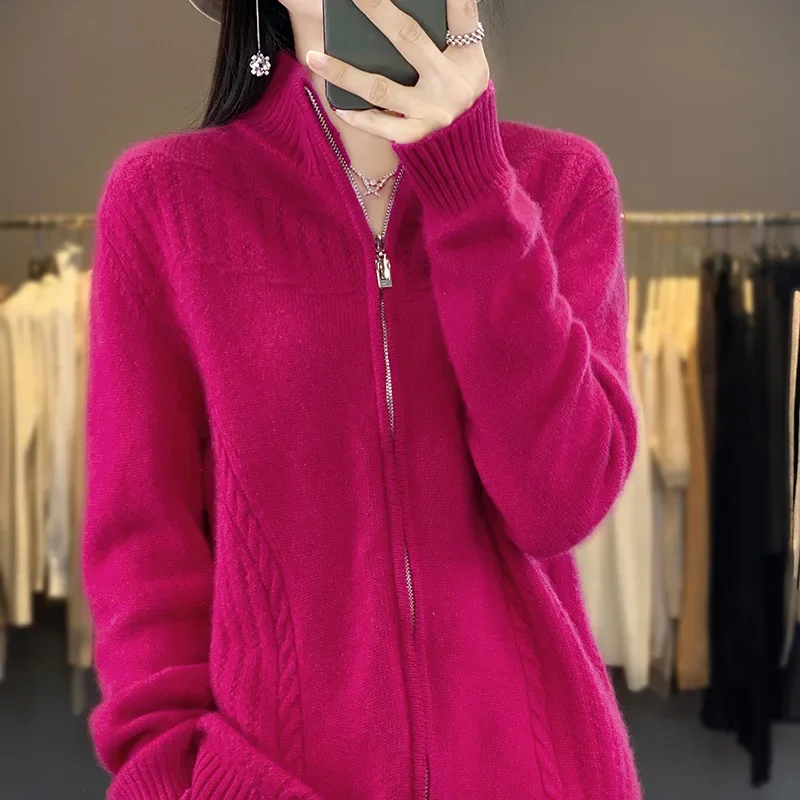 Женские свитера Smpevrg женский кардиган пальто с длинным рукавом и высоким