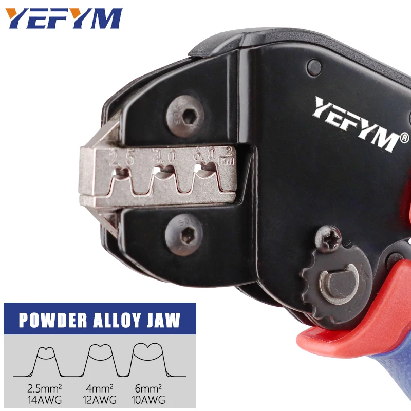 

Solar Crimper Tool YM-2546B for MC2.5/4/6mm² 14-10AWG Male Female Solar Connector Wire Terminal Solar Panel PV Cable Pliers