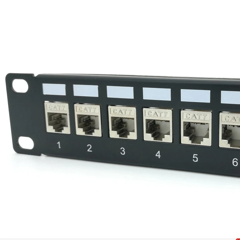 Патч-панель Cat7 24-портовая патч-панель CAT7/CAT6A FTP полностью экранированная включая.
