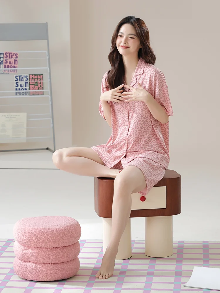 Пижама Qiyu 7A из антибактериального чистого хлопка женские летние шорты с коротким