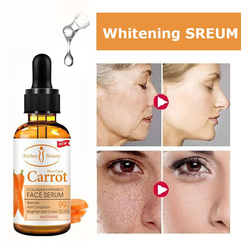 

Facial Whitening Serum Liquid Aloe Vera Plant Essence Corrector Bleaching Serum Brighten Dark Spot Blemish Freckle Remover Cream