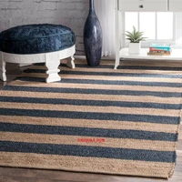 100 natural jute rugs home living room decoration carpets hand woven area rug loop style rectangular double sided modern