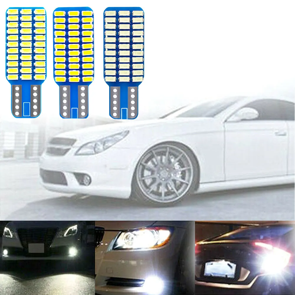 

2pcs High Quality Car LED Bulbs T10 W5W 3014 33SMD Turn Signal Lamps License Plate Trunk Clearance Lights Warm White Bulb DC 12V