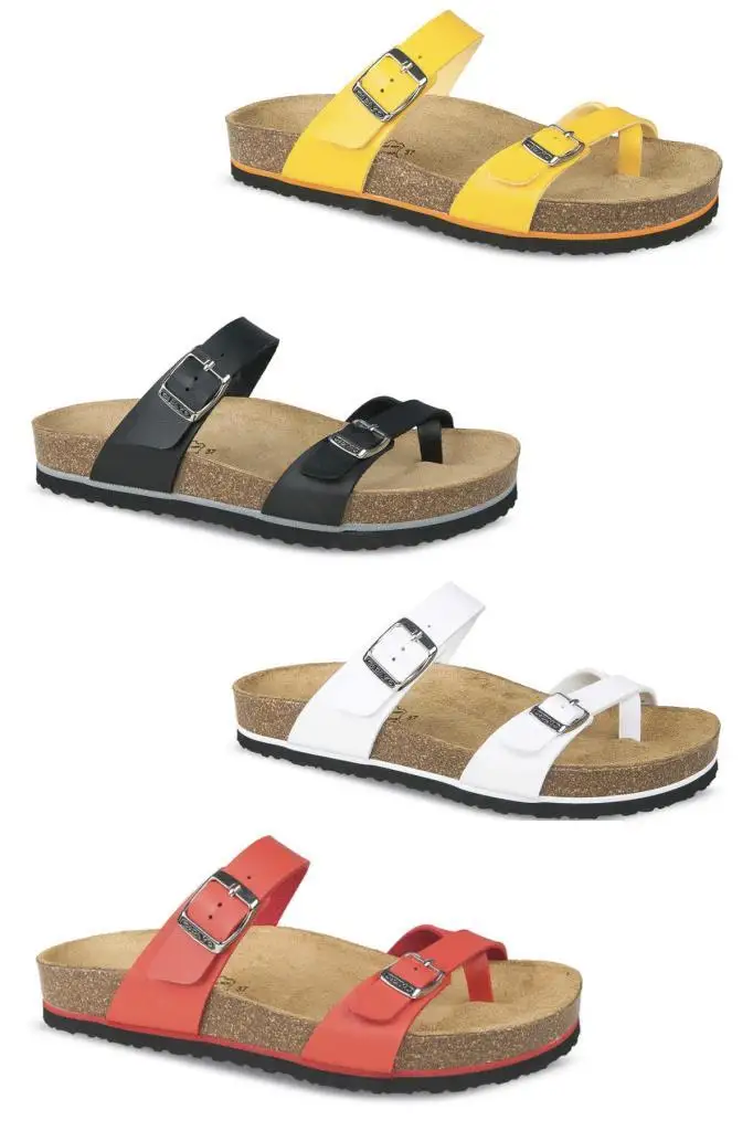 

CEYO Ladies Outdoors Beach Slippers 2021 New Women Spring/Summer New cork sole and Non-Slip Buckle slippers durable Sandals