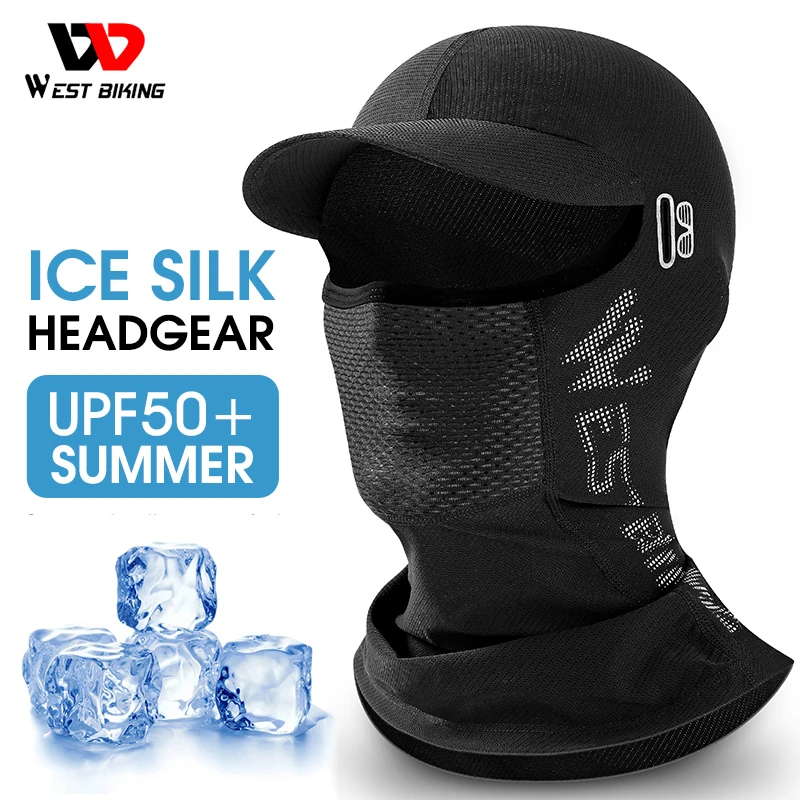 

WEST BIKING With Brim Men Women Face Mask Summer Cool Fishing Cap Sun Protection Motorcycle Bicycle Cycling Balaclava Travel Hat